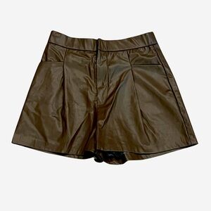 Zara | Faux Leather Shorts EUC Like new Medium
